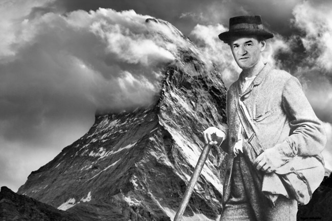 Fotos: Matterhorn (Champer); Edward Whymper (mit Gesicht von Gottschick) / Montage: Gugger / Bildquellen: www. wikipedia.de