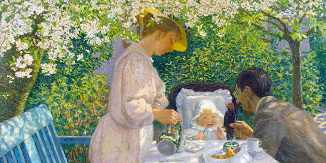 Ernst Eitner, Frühling (Der Künstler und seine Frau), 1901, Öl auf Leinwand © Hamburger Kunsthalle / bpk, Foto: Elke Walford